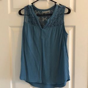 Daniel Rainn blue crochet top